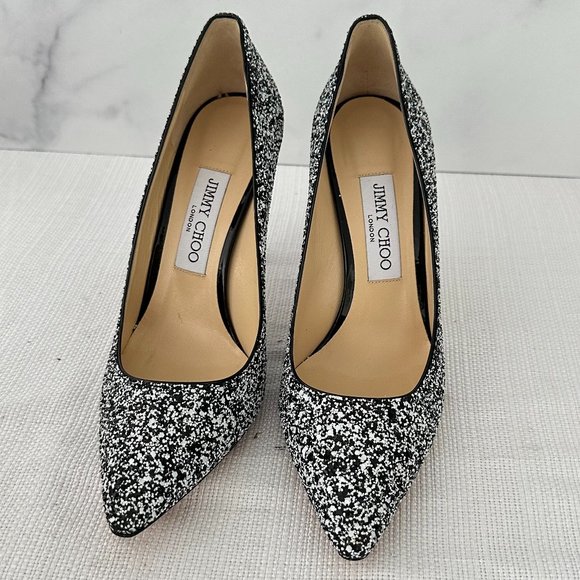 Jimmy choo black and white heels EU 38 - Picture 1 of 3